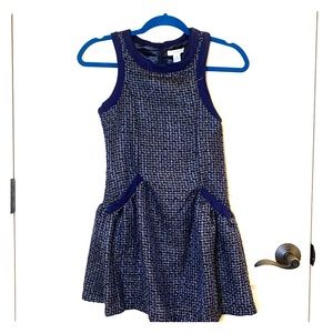 KC Parker navy tweed dress